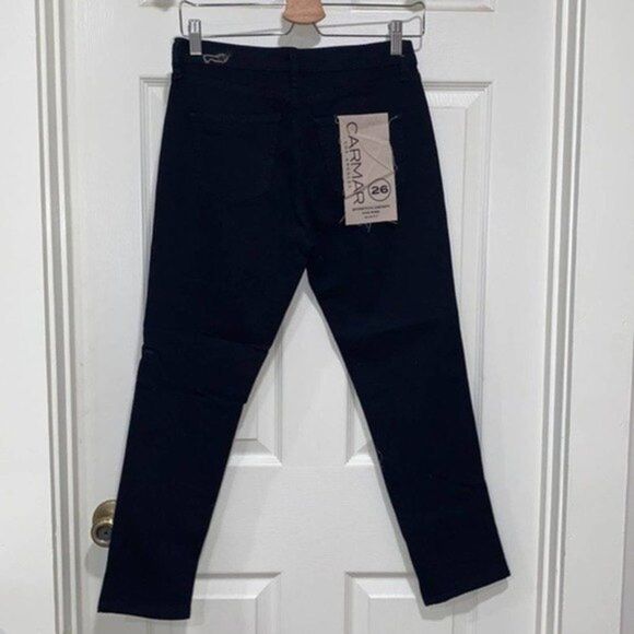 LF CARMAR Womens Sz 26 Black Patch Jeans Black - Picture 3 of 7